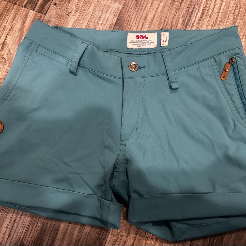 Women's Fjallraven Teal Shorts
